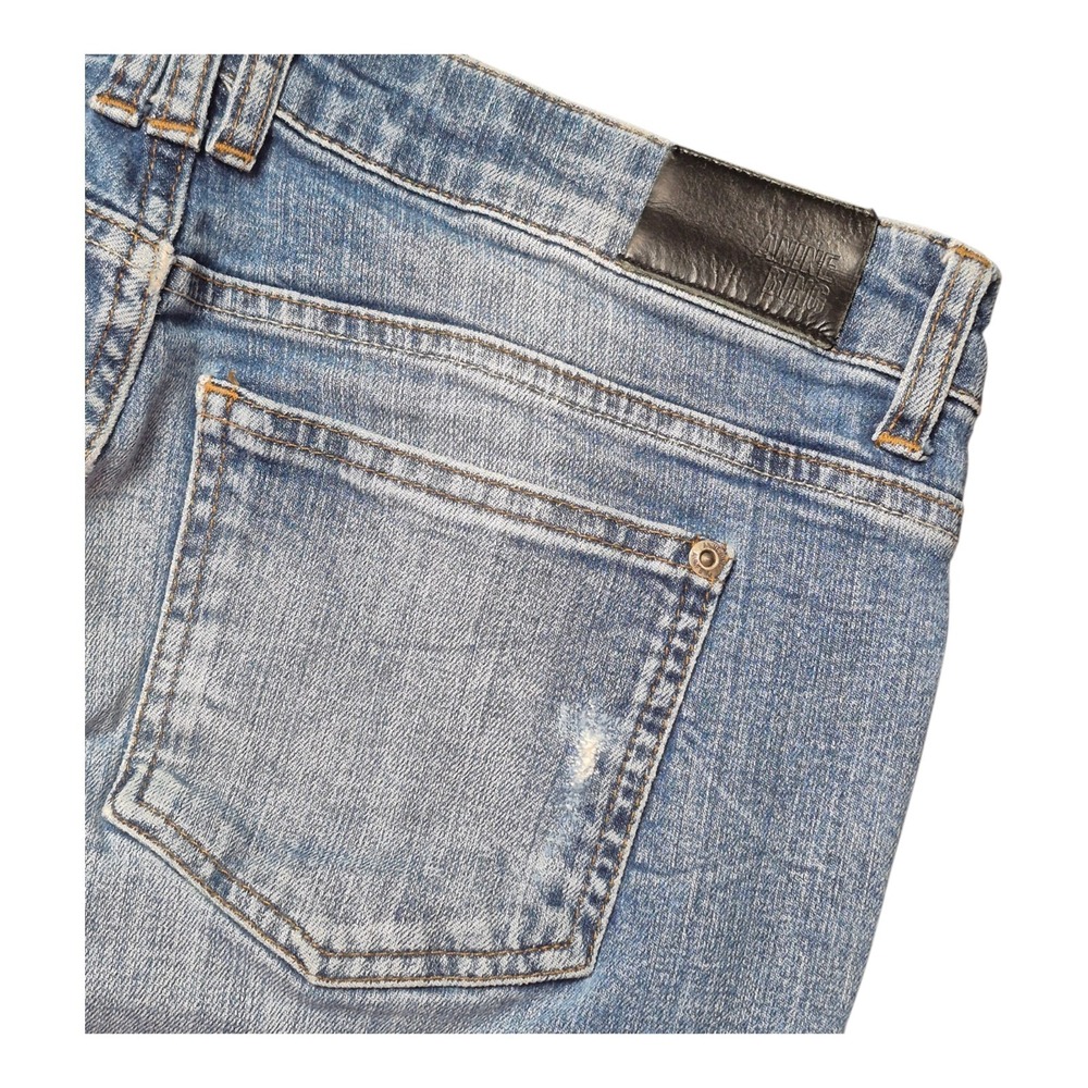 ANINE BING Women's 28 Distressed Skinny Jeans Stretch Denim Medium‎ Wash